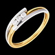 sales on line fusion trilogy ring yellow gold white gold diamond