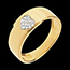 wedding Diamond yellow gold paved heart ring - 13diamonds