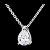 buy Teardrop diamond necklace-white gold - 1 carat