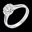 gifts women The Rosette ring diamonds-white gold - 0.88 carat - 7 diamonds