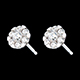 buy on line rosette diamond earrings white gold carat 14 diamo