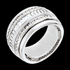 gold jewelry Bagatelle ring white gold - 1.58 carat - 48 diamonds