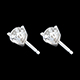 gifts woman earrings white gold prong diamond carat