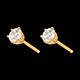 jewelry earrings yellow gold prong diamond 75 carat