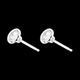 sell white gold doll solitaire earrings