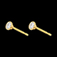 weddings yellow gold doll solitaire earrings