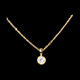 gift women yellow gold doll solitaire necklace