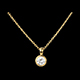 gifts women yellow gold doll solitaire necklace