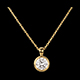 gift woman yellow gold doll solitaire necklace