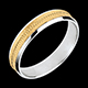 women two gold archi wedding ring