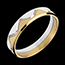 women Yellow and White Gold Corona Ring
