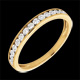 gift woman yellow gold and diamond magic stone half eternity