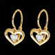 wedding yellow gold and diamond my love earrings
