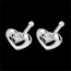 gold jewelry White Gold and Diamond Enchanted Heart Earrings