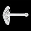 women White Gold and Diamond Enchanted Heart Earrings