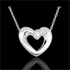 gifts women White Gold and Diamond Enchanted Heart Necklace