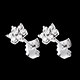 gifts woman lotus diamond earrings paved 33 carat