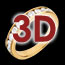 buy Wedding ring yellow gold semi paved-channel setting - 0.65 carat - 10 diamonds