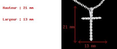 jewelry Paved cross pendant white gold - 17 diamonds