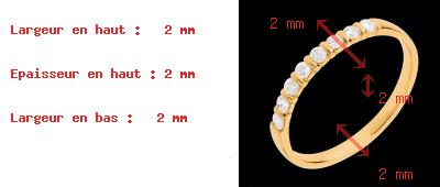 women Half eternity ring yellow gold semi paved-bar prong setting - 0.25 carat - 8 diamonds