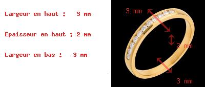 sell Half eternity ring yellow gold paved-channel setting - 11 diamonds