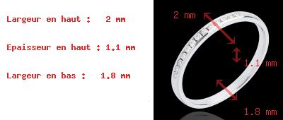 wedding Wedding ring white gold paved-channel setting - 13 diamonds