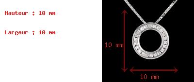 on line sell Pendulum necklace white gold paved - 22 diamonds