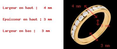 weddings Wedding ring yellow gold semi paved-channel setting - 0.65 carat - 10 diamonds