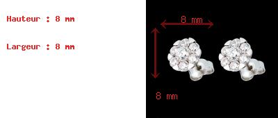 wedding Rosette Diamond Stud Earrings - white gold - 1.2 carat - 14 diamonds