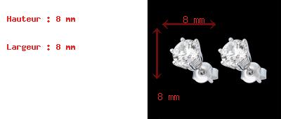 gold jewelry Stud Earrings white gold - 6 prong diamond - 2 carat