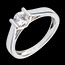 bague solitaire or blanc