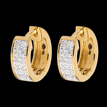 Yellow Gold And Diamond Earrings