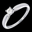 bague solitaire or blanc