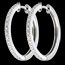 White Gold and Diamond Hoop Earrings