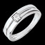 bague solitaire or blanc