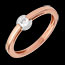 Diamond, Pink and White Gold Ring