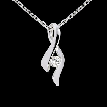 White Gold and Diamond Pendant